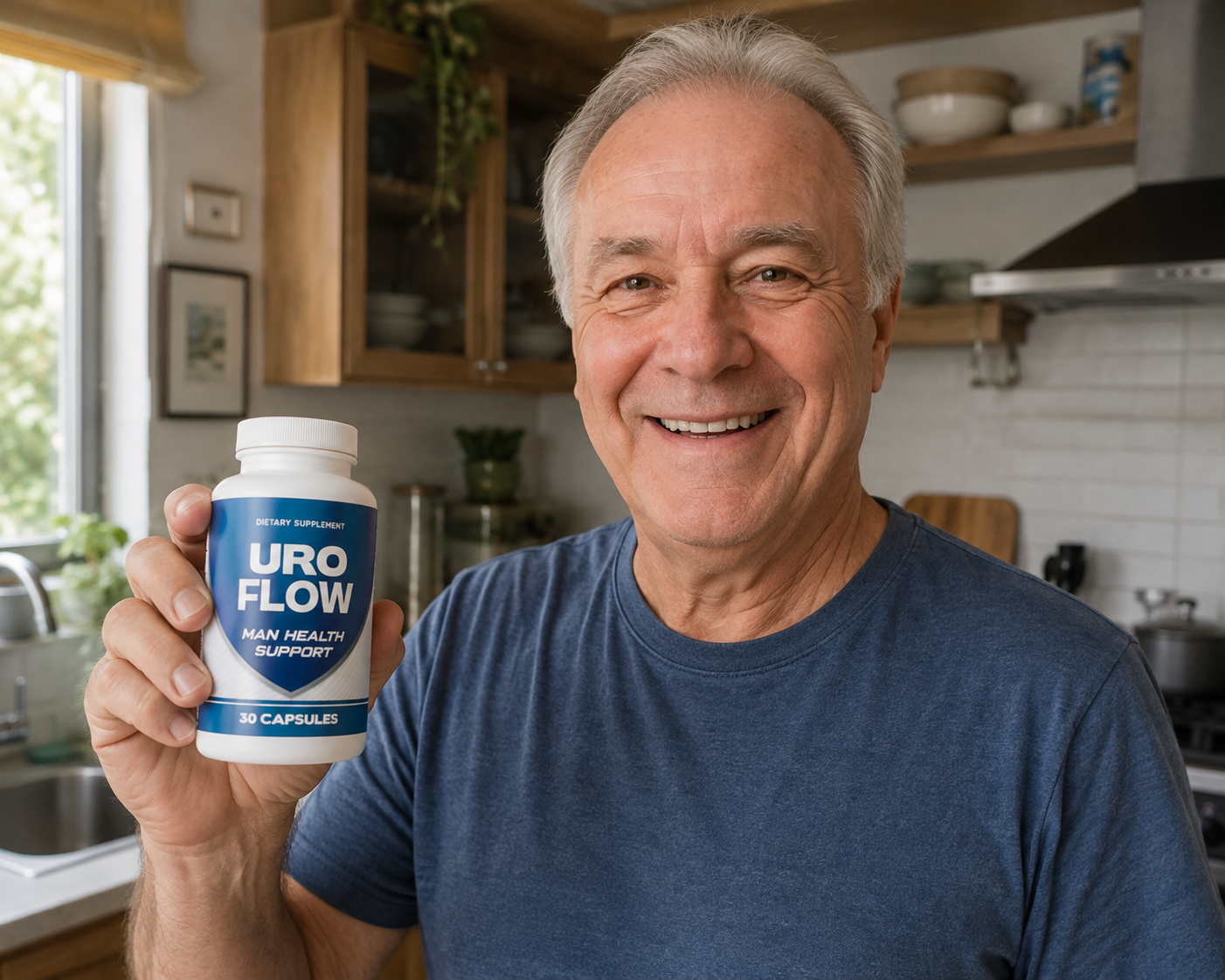 UroFlow customer holding the product